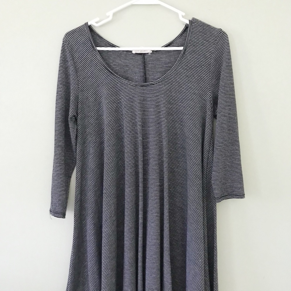 Striped tee shirt dress